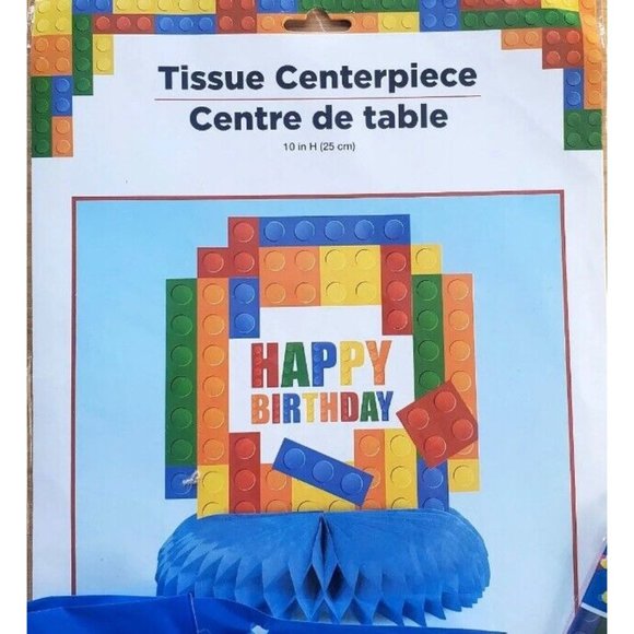 Building Block Birthday Party Lot Table Cover Centerpieces Napkins Loot Bags - Picture 4 of 11